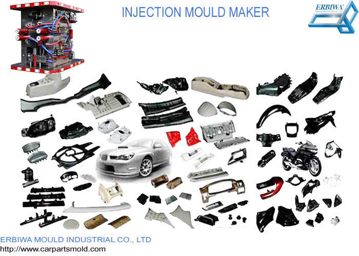 Multi Cavity Super Auto Trim Molding Colorful Plastic Injection Car